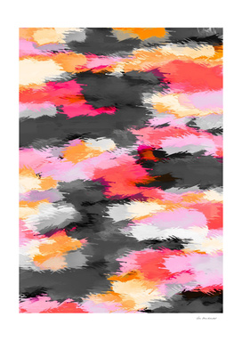 pink orange psychedelic splash painting texture abstract