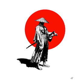 ronin samurai drawing warrior