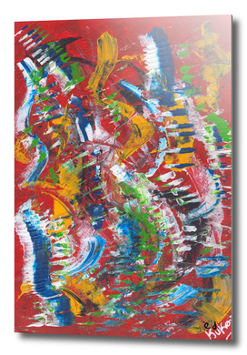 Abstract Expressionist in Red