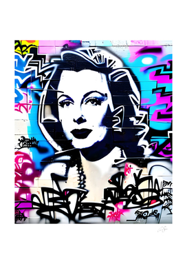 Graffiti pop beauty portrait | street art aesthetics