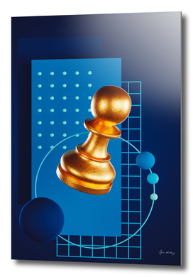 Golden Chess Pawn