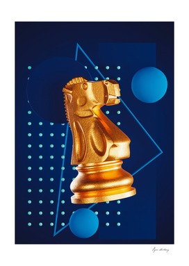 Golden Chess Knight