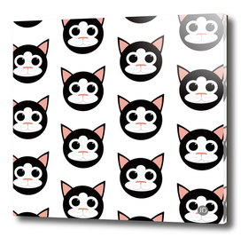 Black & White Cats Pattern