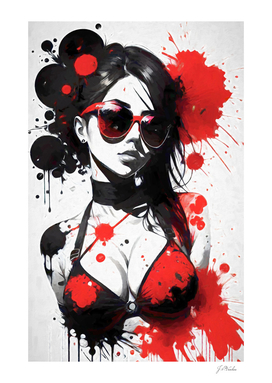 Ink Style Hot Lady