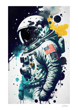 Ink Style Astronaut