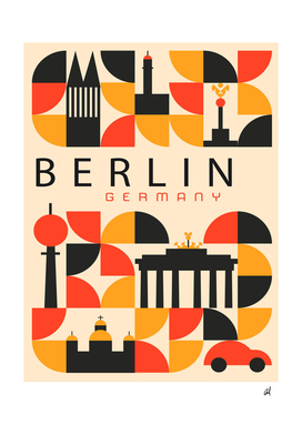 Geometric poster of the city of Berlin