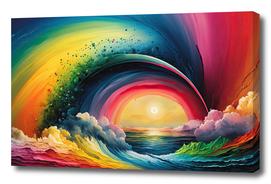 Colorful Sunrise Waves