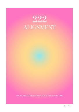 222 angel number: Alignment