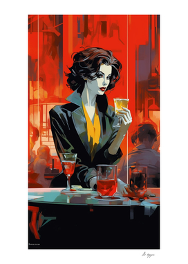 A woman and wine