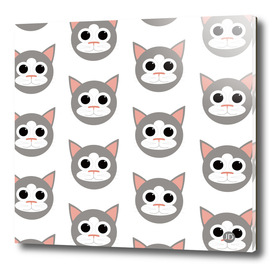Grey & White Cats Pattern