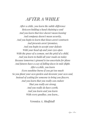 After a while Poem (White background)