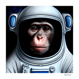 Chimpanzee In Space
