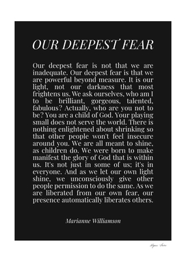 Our deepest fear (black background)