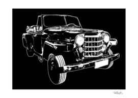 Classic car isolated graphic