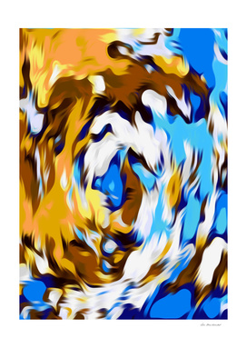 yellow brown and blue spiral painting texture