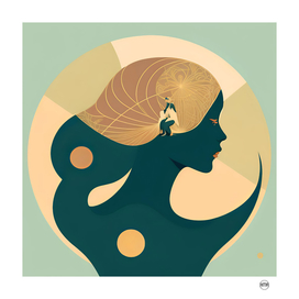 Abstract woman silhouette