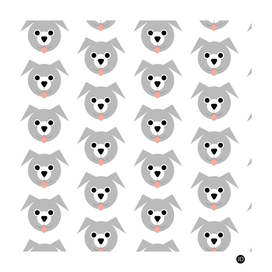 Grey Dogs Pattern
