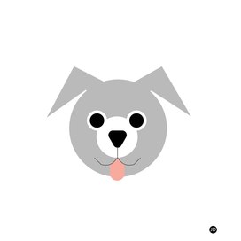 Grey & White Dog