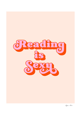 Reading is sexy (pink and orange tone)