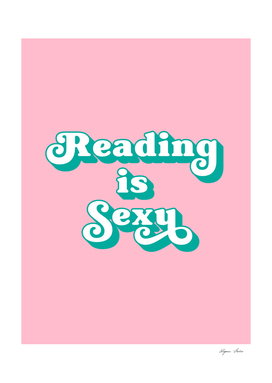 Reading is sexy (pink and green tone)