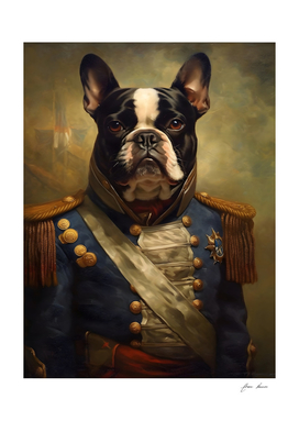 renaissance french bulldog portrait