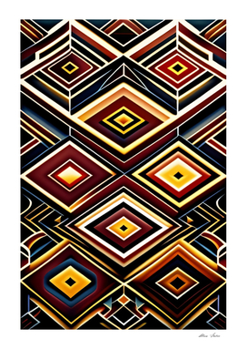 Kaleidoscopic Geometric Abstract Modern Pattern