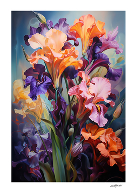 Colorful Iris Bouquet