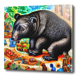 Black Bear (in the style of,Hieronymus Bosch) 7