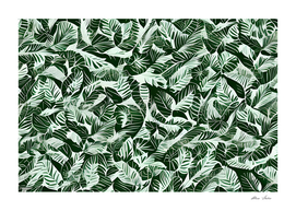 Beautiful Green Leaves Floral Pattern