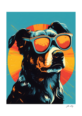 Dog with Sunglasses - Pop Art