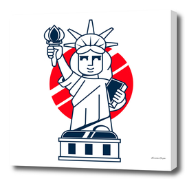 Statue of liberty Vector Illustration On Separate Background