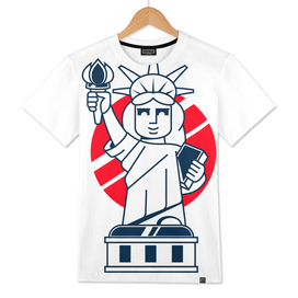 Statue of liberty Vector Illustration On Separate Background