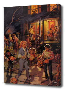 1980s Halloween trick or treating