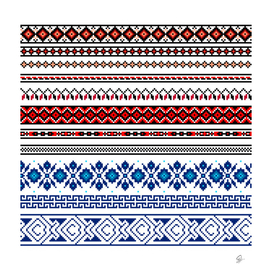 illustration ukrainian folk seamless pattern ornament