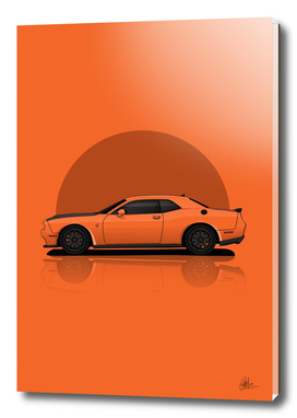 Art Car Dodge Challenger Orange