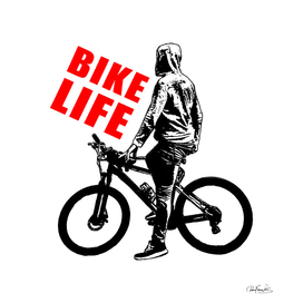 Bike concept stencil graphic