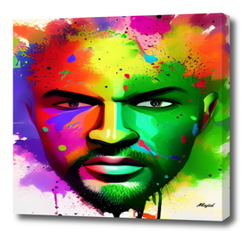 Man art - colourful man - vibrant colours art