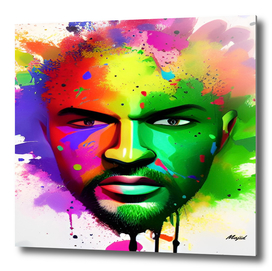 Man art - colourful man - vibrant colours art