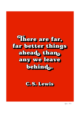 There Are Far Better Better Things quote (red tone)