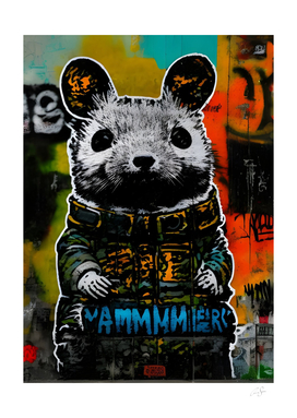 Graffiti hamster | street art aesthetics
