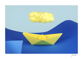 The yellow cloud over the yellow ship