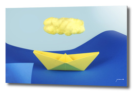 The yellow cloud over the yellow ship
