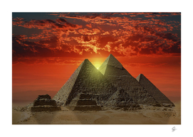 Pyramids Egypt Monument Landmark Sunrise Sunset egypt