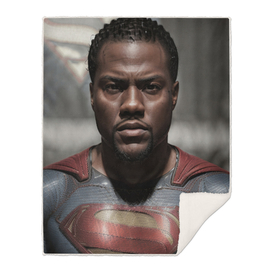 Man in Superman Suit with a Serious Look on His