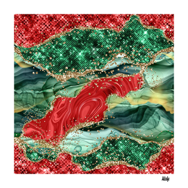 Christmas Glitter Agate Texture 03