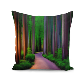 Enchanted Colorful Forest Landscape AI Art