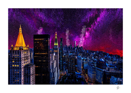 New York Manhattan Skyline Cityscape Downtown