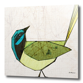 Modern Pop Art Bird in Green