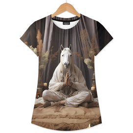 Mindful horse meditating