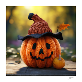 knitted pumpkin halloween